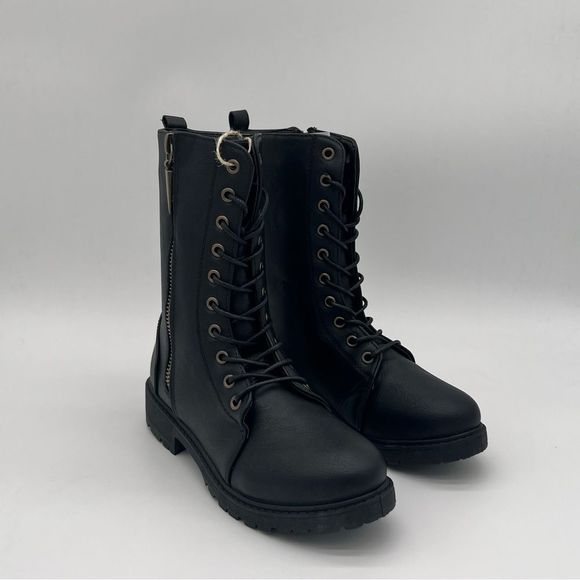 SEVEN 7 Mr. Zipper Women’s Combat Boot Black Size 7 - Picture 8 of 14